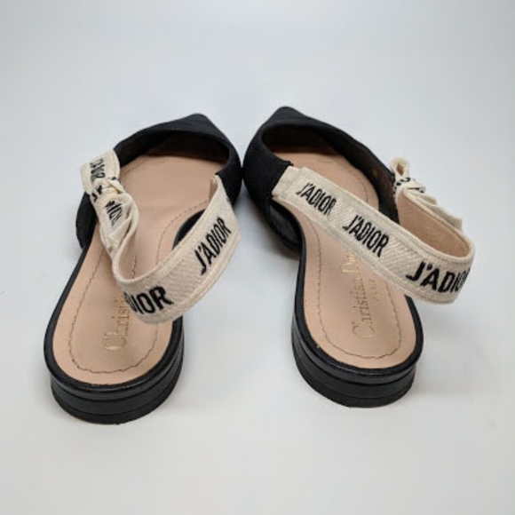SOLD Dior Black J'adior Slingback Flats - Picture 4 of 6